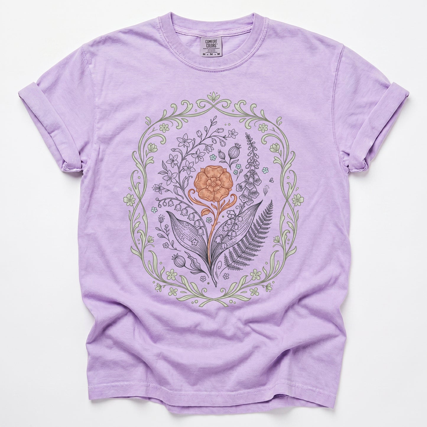 Botanical Frame Vintage Washed T-Shirt