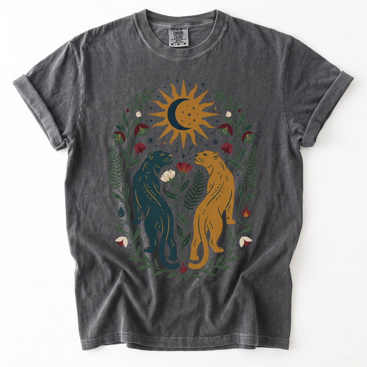 Celestial Felines Vintage Washed T-Shirt