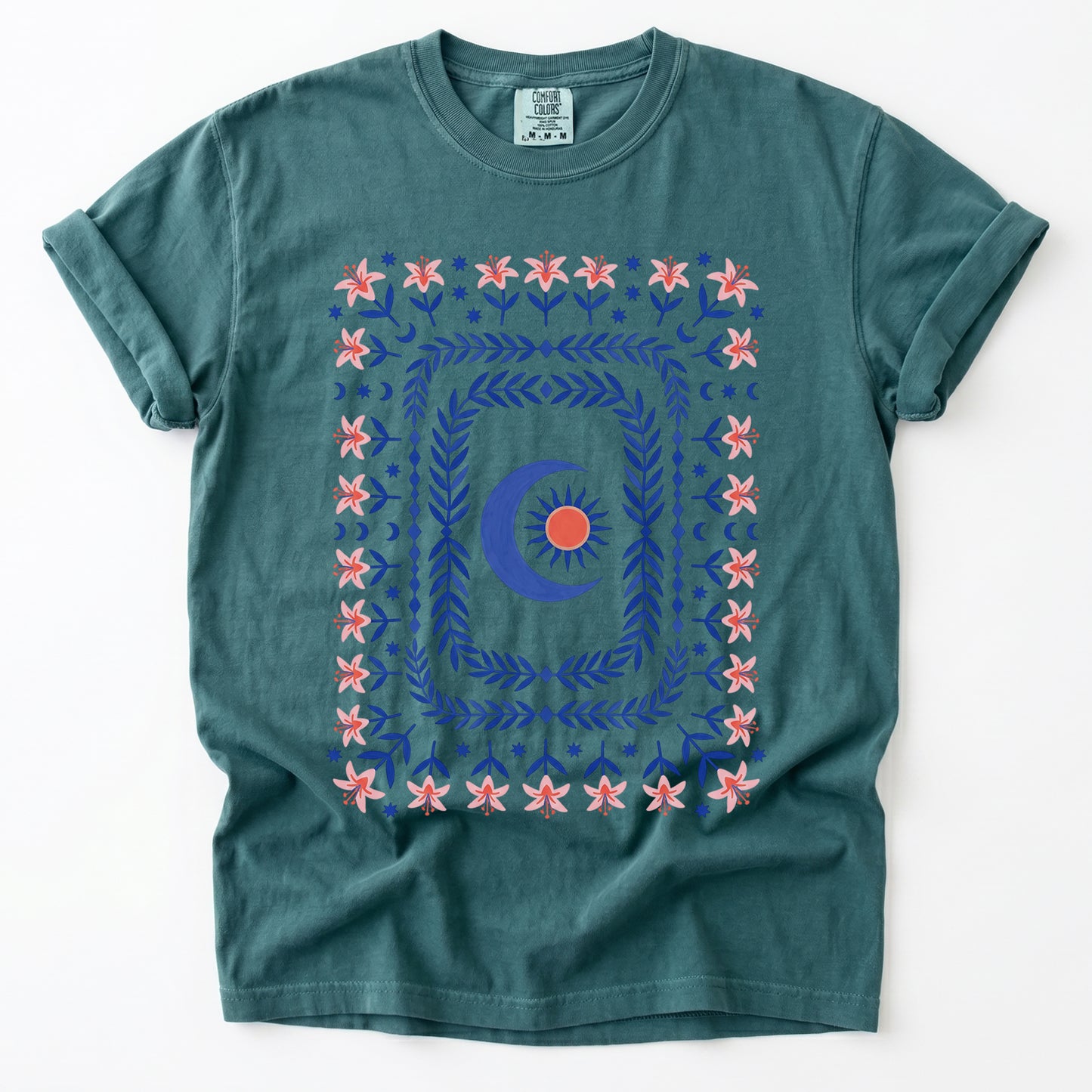 Celestial Floral Tapestry Vintage Washed T-Shirt