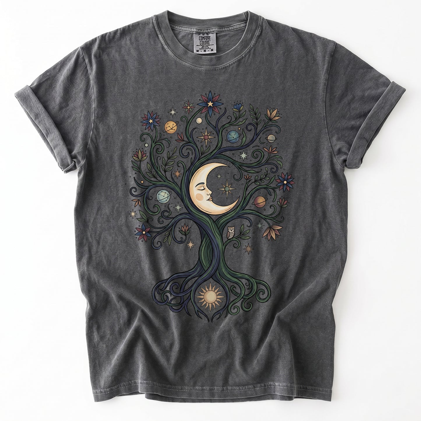 Mystical Cosmic Tree Vintage Washed T-Shirt