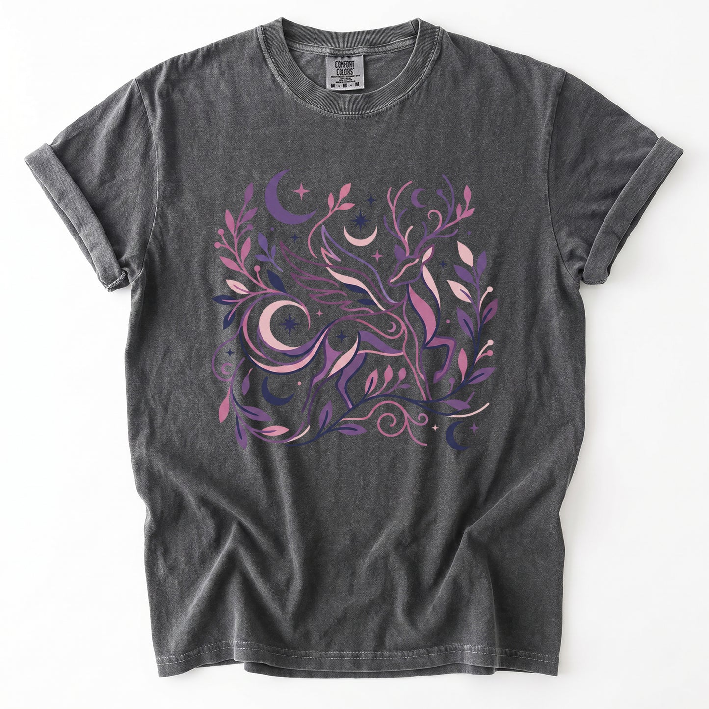 Ethereal Winged Stag Vintage Washed T-Shirt