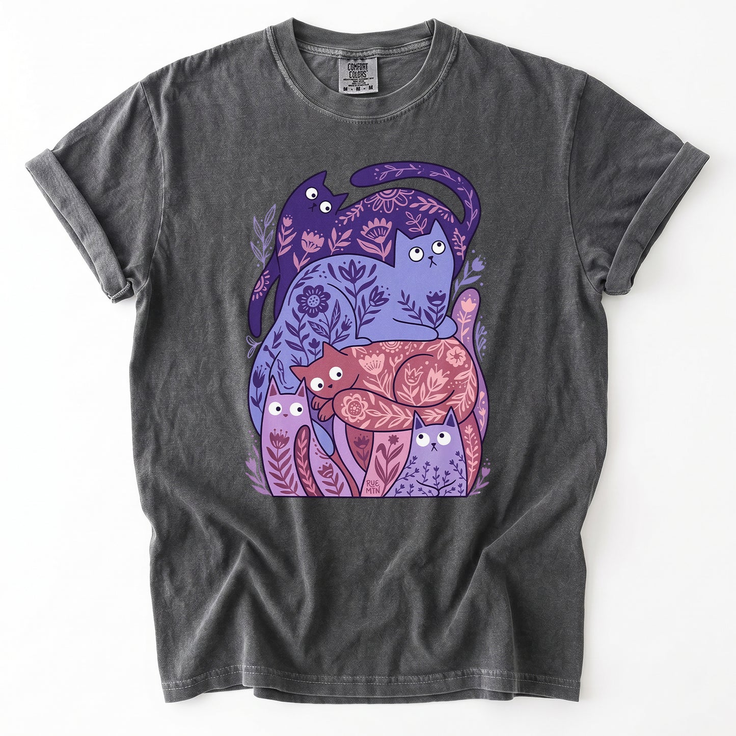 Folk Art Cats Heavyweight T-Shirt