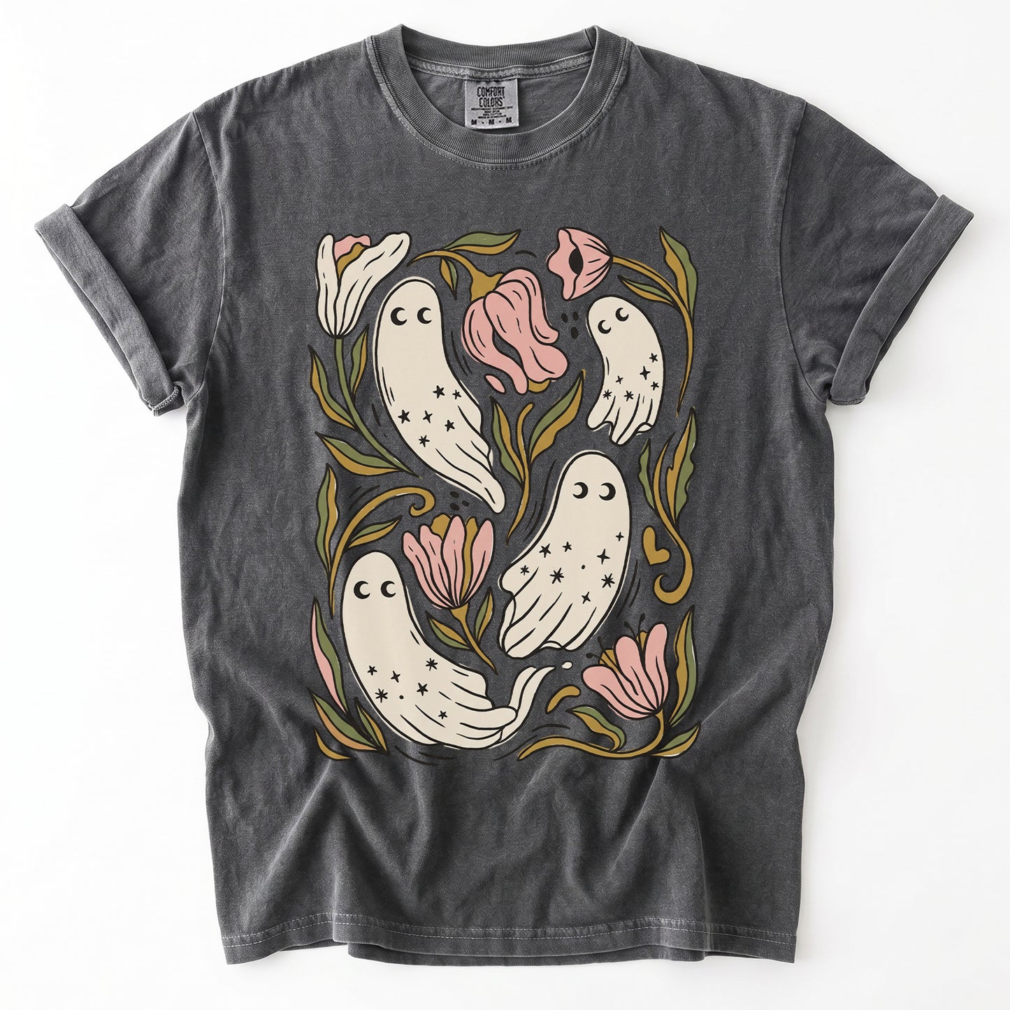 Floral Ghosts Vintage Washed T-Shirt