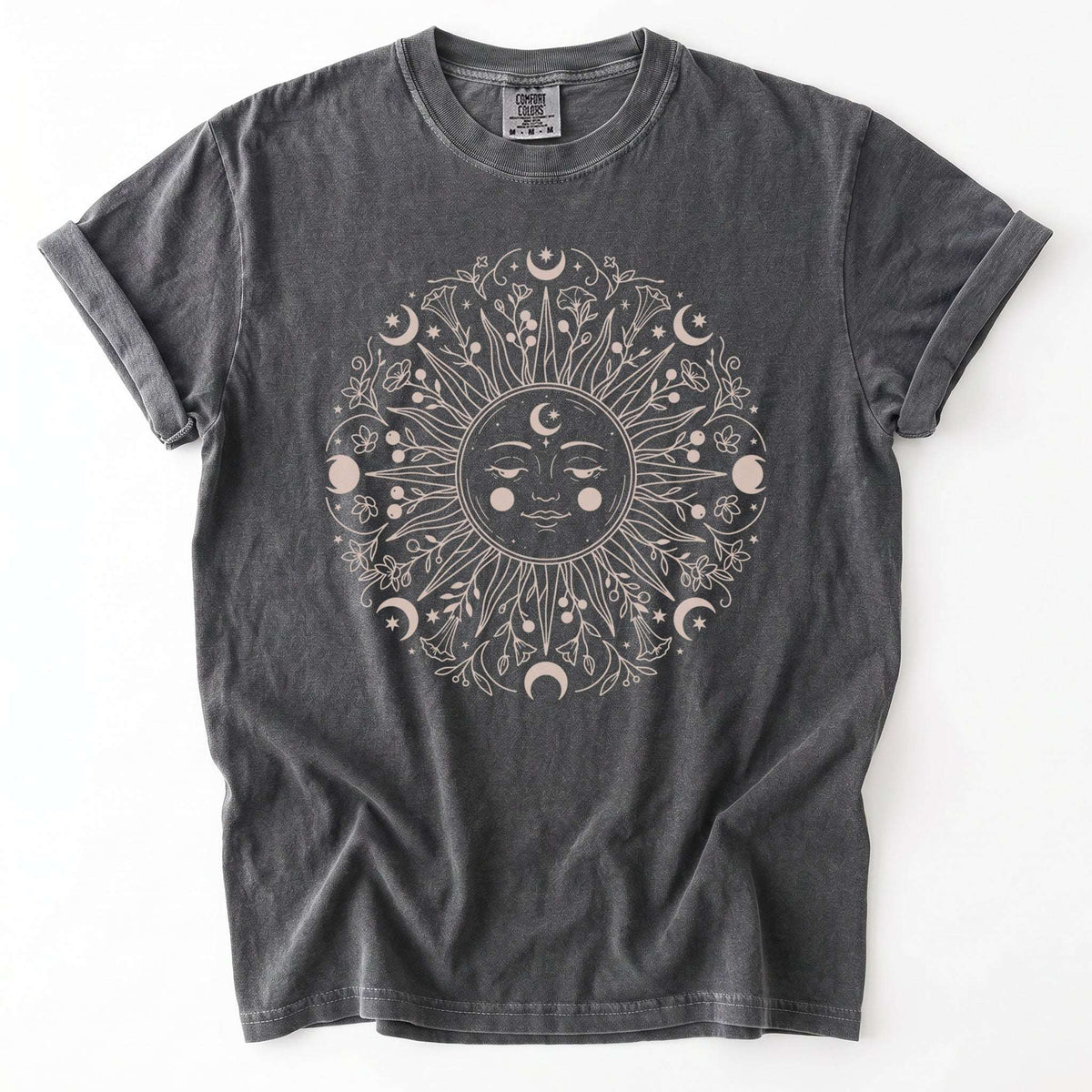 Floral Sun Mandala Vintage Washed T-Shirt