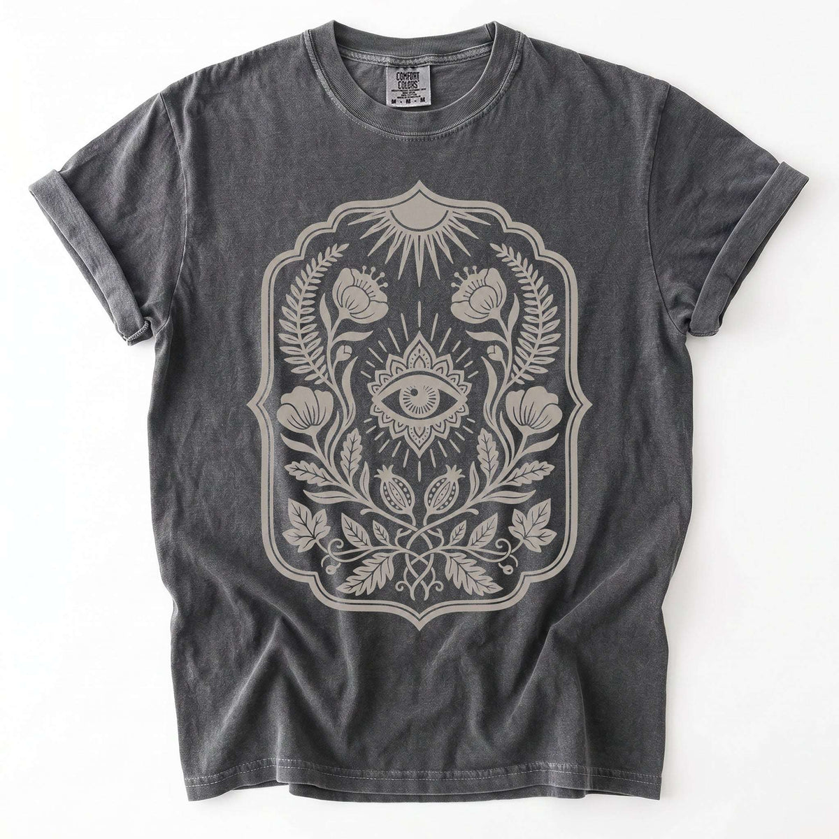 Folk Art Evil Eye Talisman Vintage Washed T-Shirt