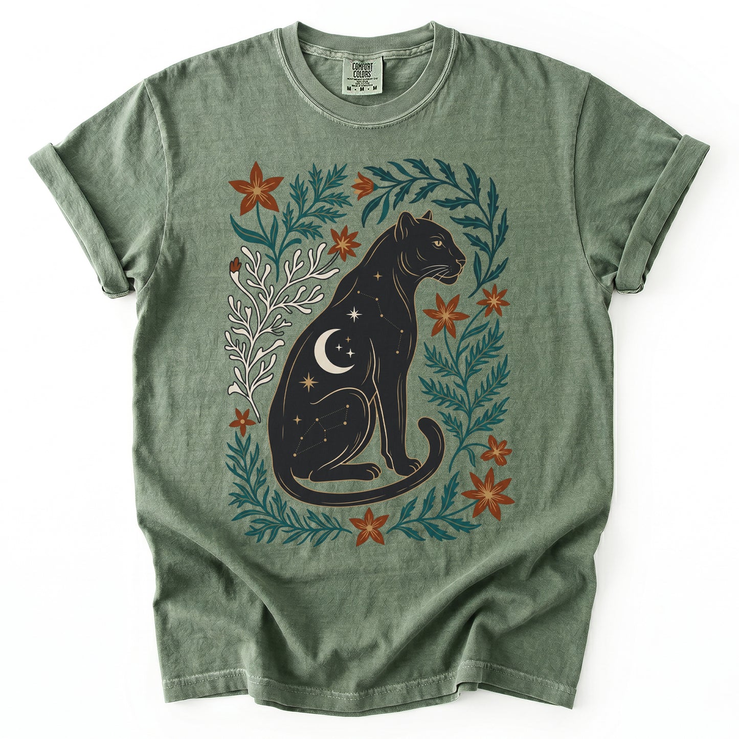 Majestic Black Panther Vintage Washed T-Shirt