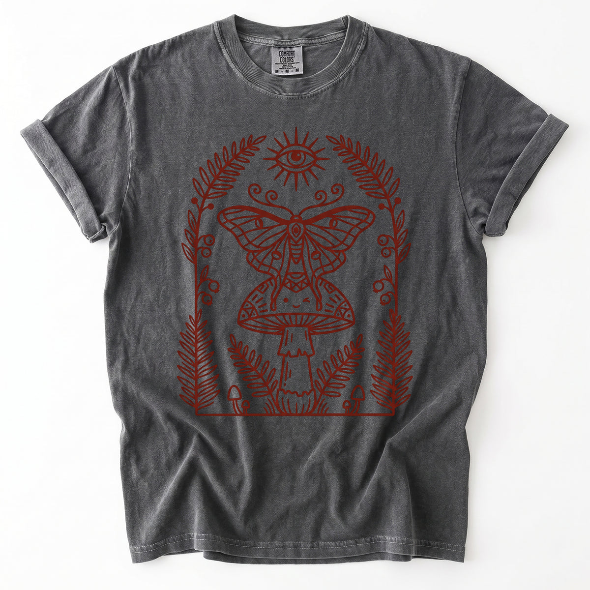 Moth & Mushroom Vintage Washed T-Shirt
