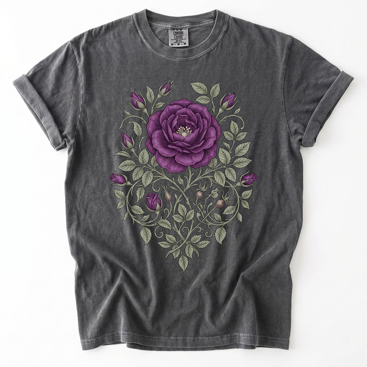 Purple Rose Vintage Washed T-Shirt