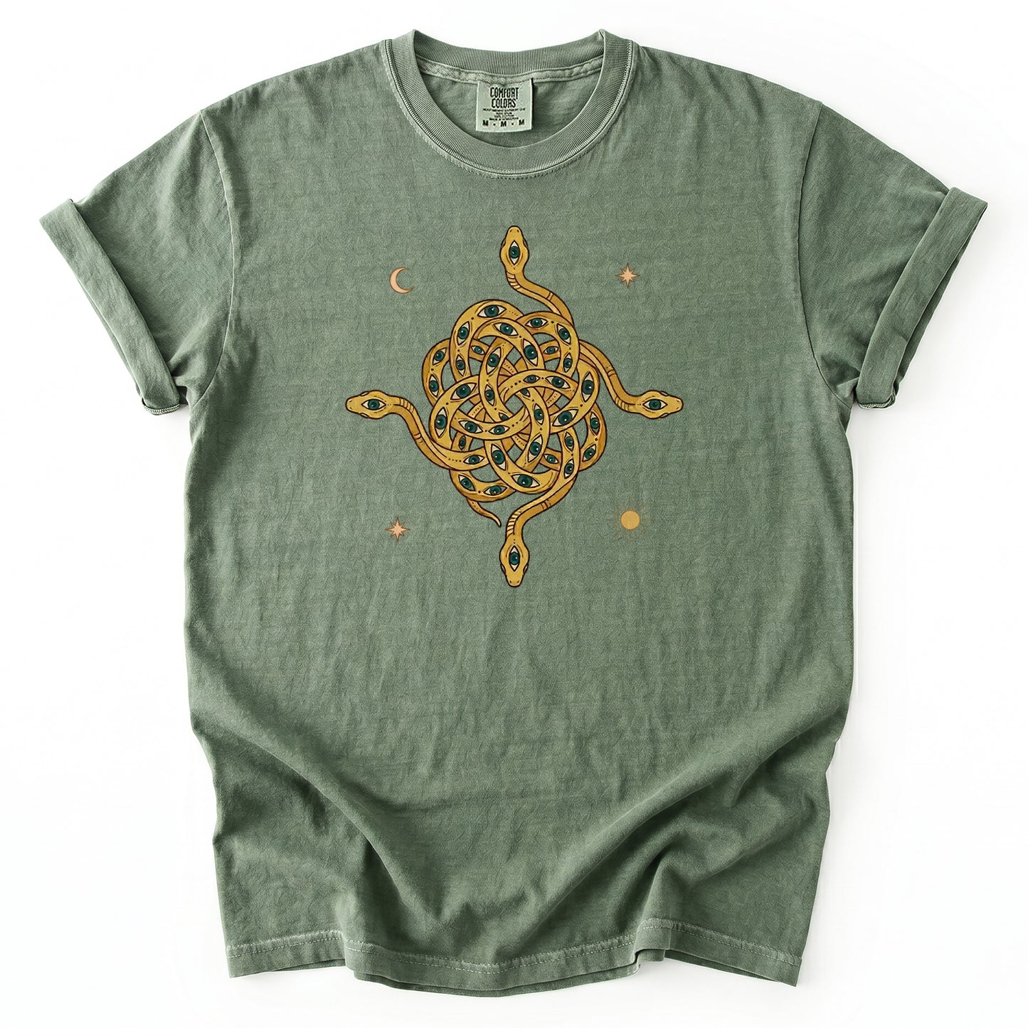 Mystical Intertwined Serpents Heavyweight T-Shirt