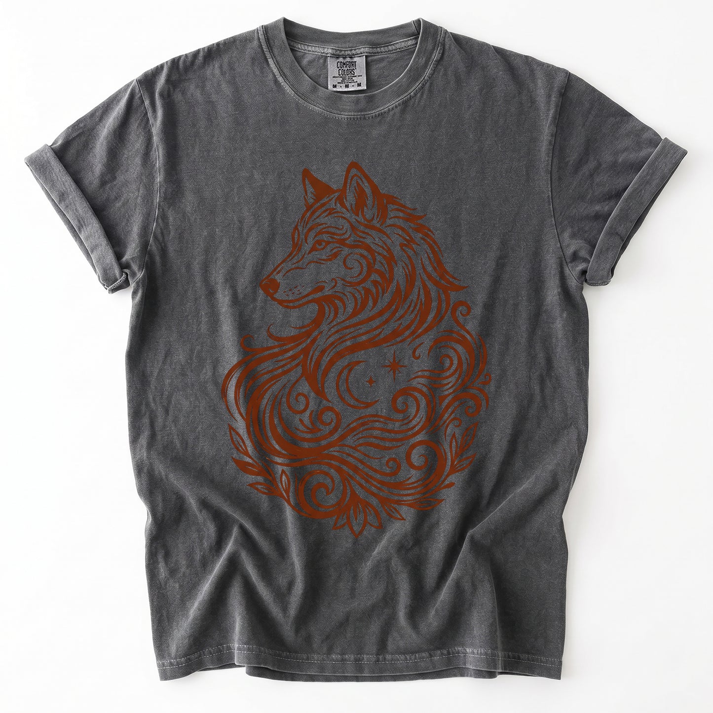 Swirling Wolf Vintage Washed T-Shirt