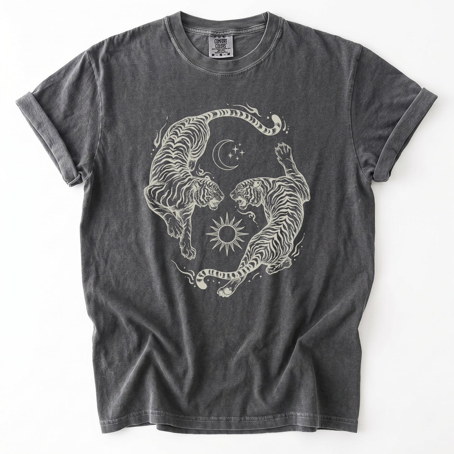 Mystical Yin Yang Tigers Heavyweight T-Shirt