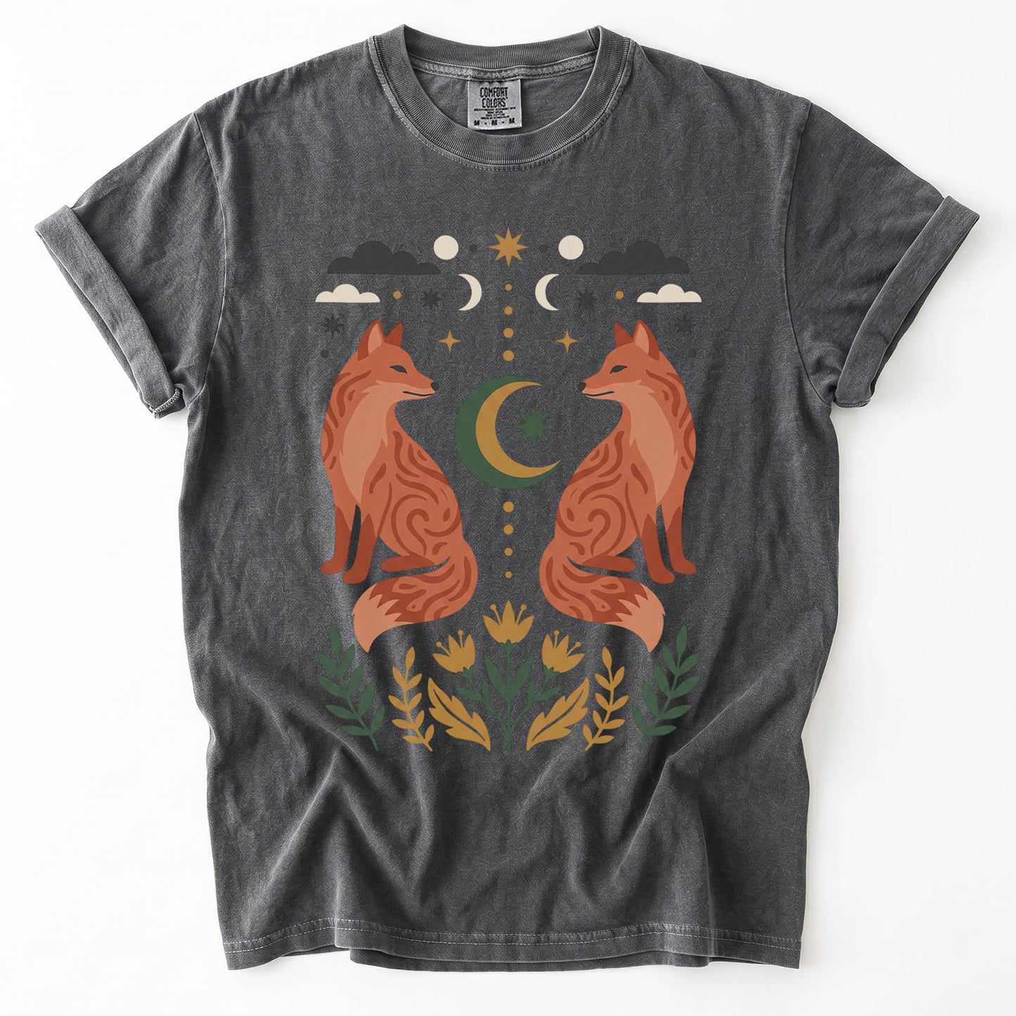 Woodland Foxes Vintage Washed T-Shirt