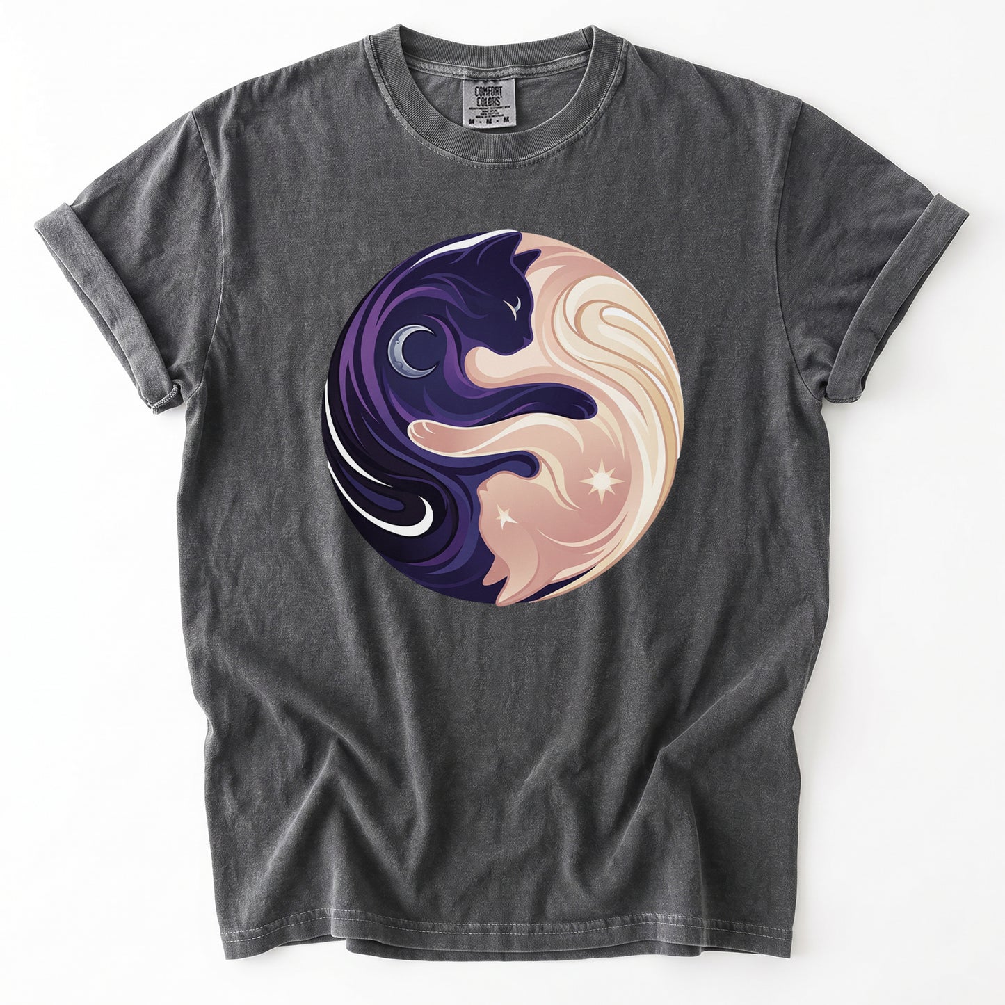Yin Yang Cats Vintage Washed T-Shirt
