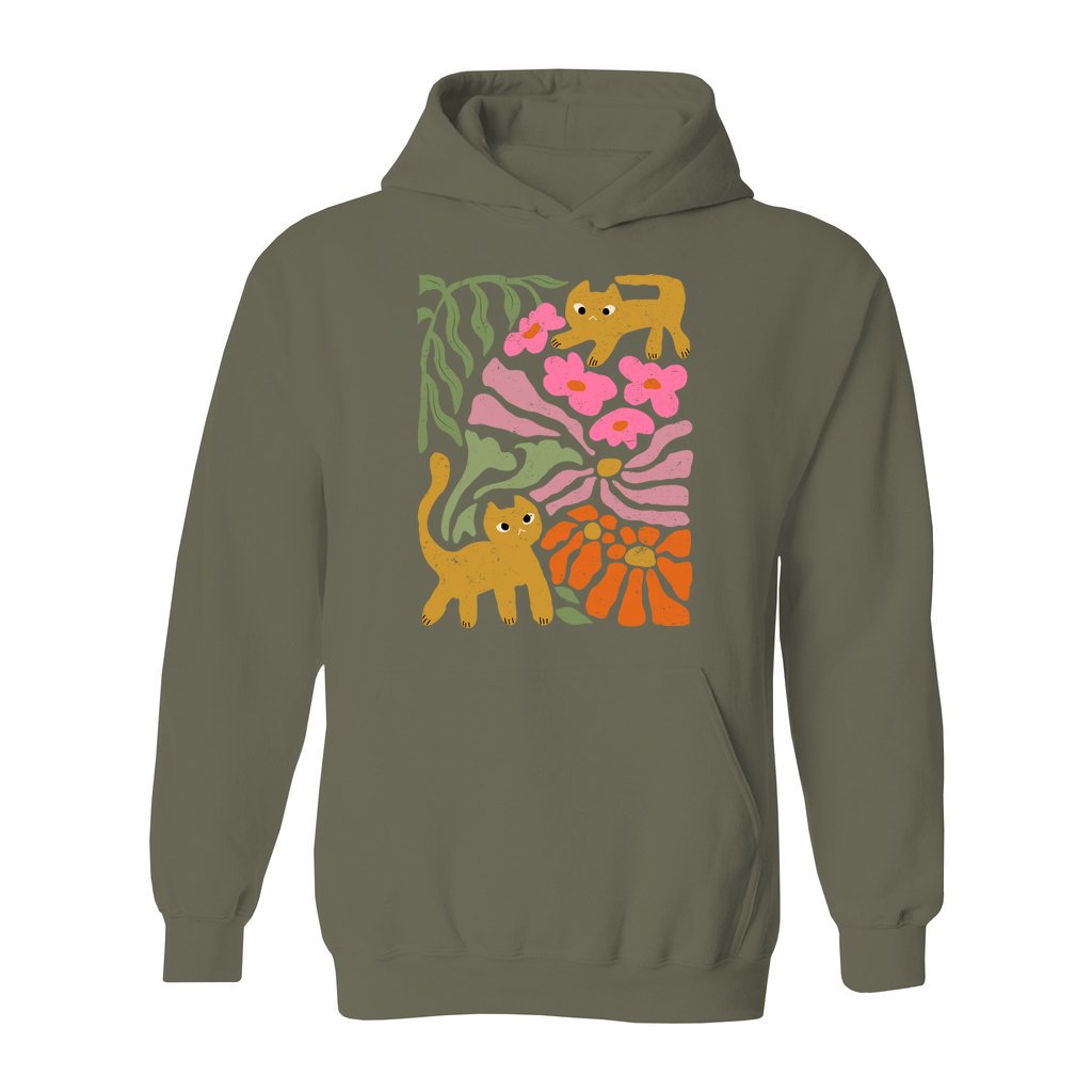 Groovy Cat & Bloom Hoodie - Rue Mentana