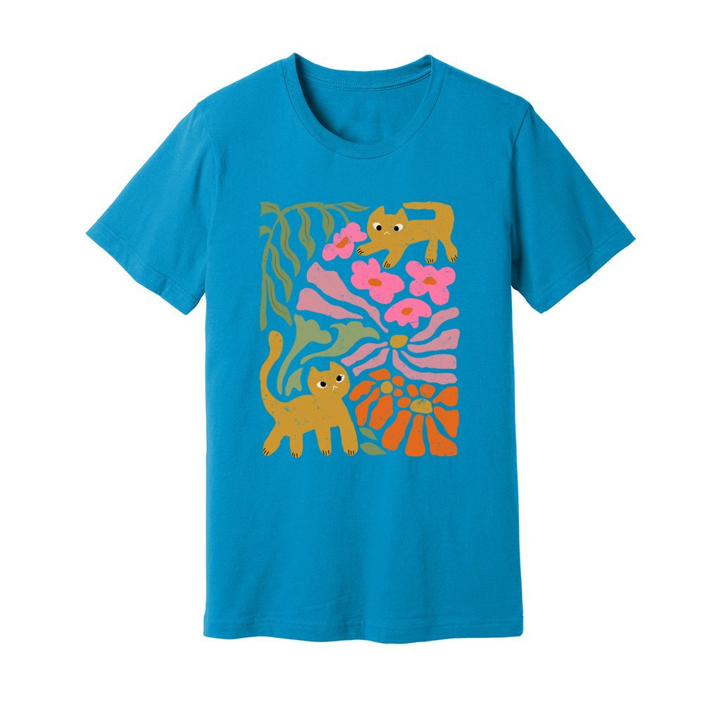 Cats And Flowers T-Shirt - Rue Mentana