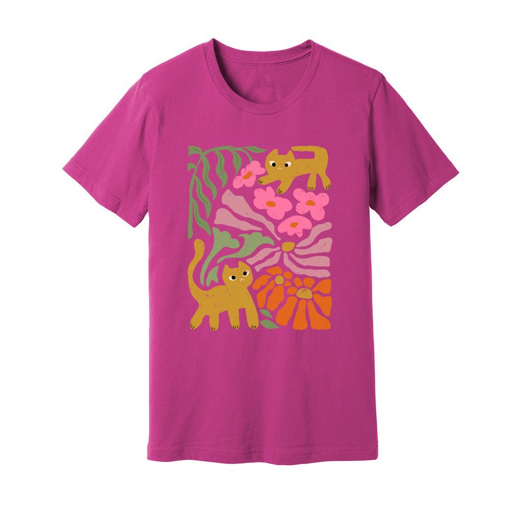 Cats And Flowers T-Shirt - Rue Mentana