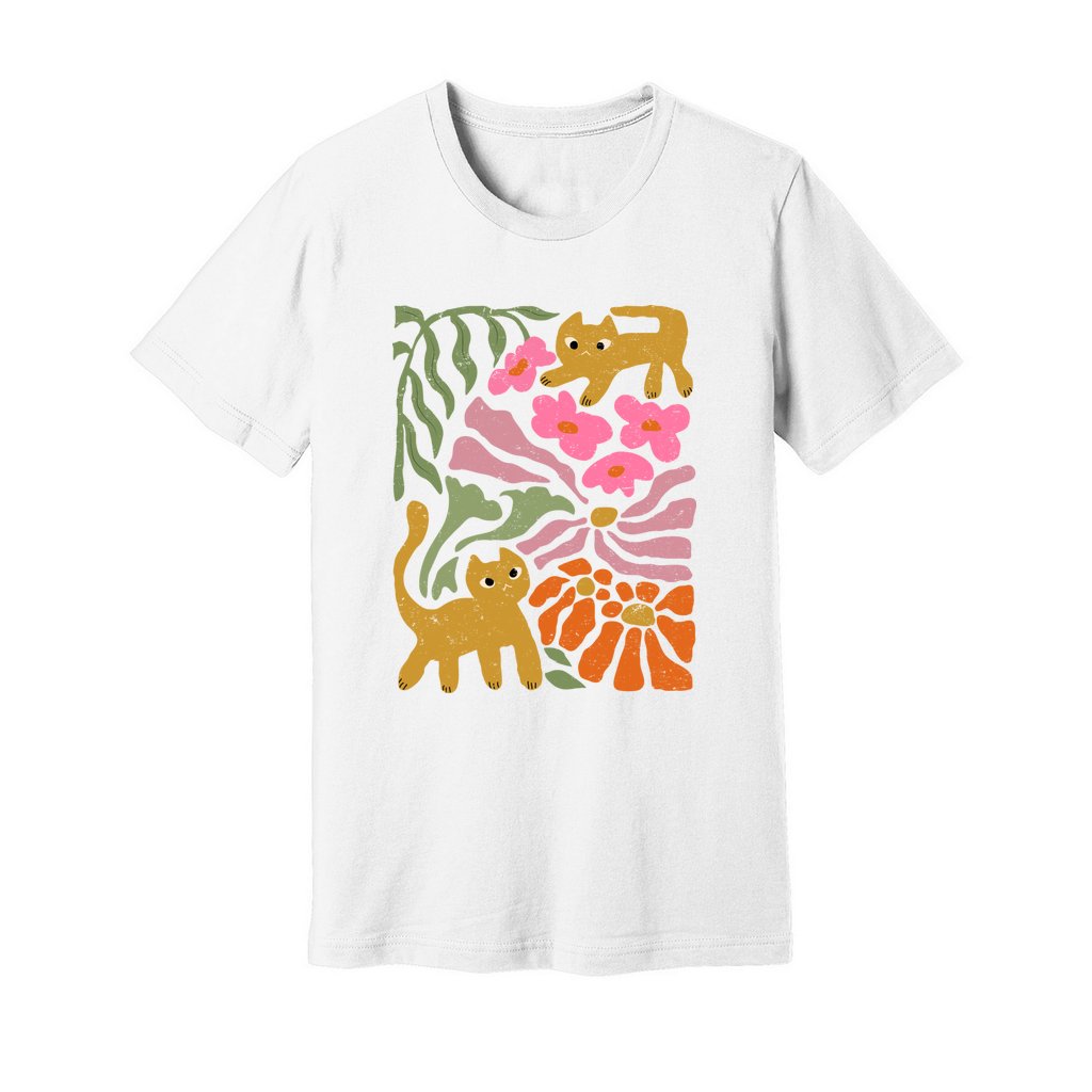 Cats And Flowers T-Shirt - Rue Mentana