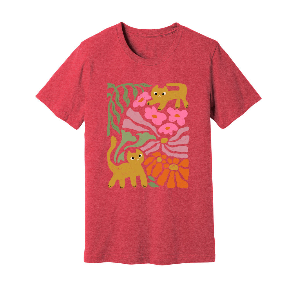 Cats And Flowers T-Shirt - Rue Mentana