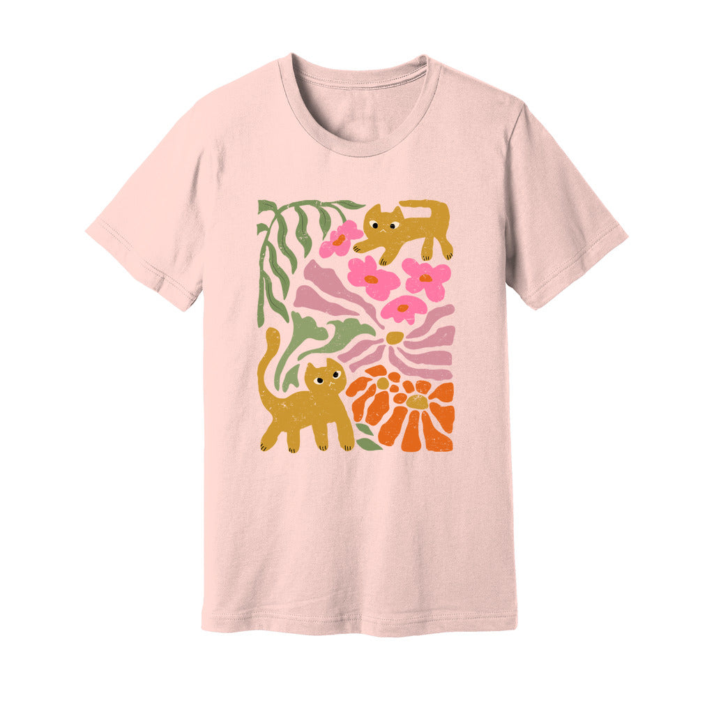 Cats And Flowers T-Shirt - Rue Mentana