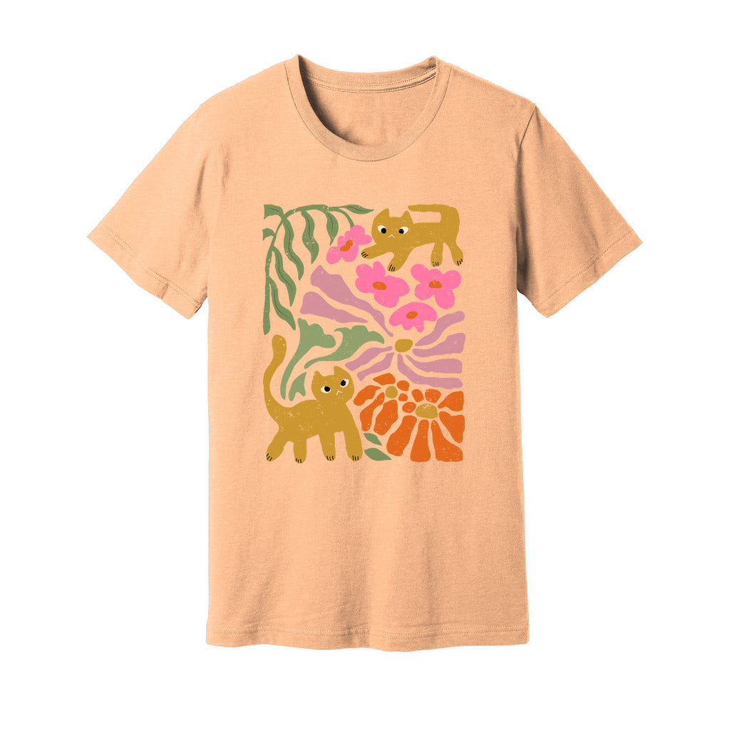 Cats And Flowers T-Shirt - Rue Mentana