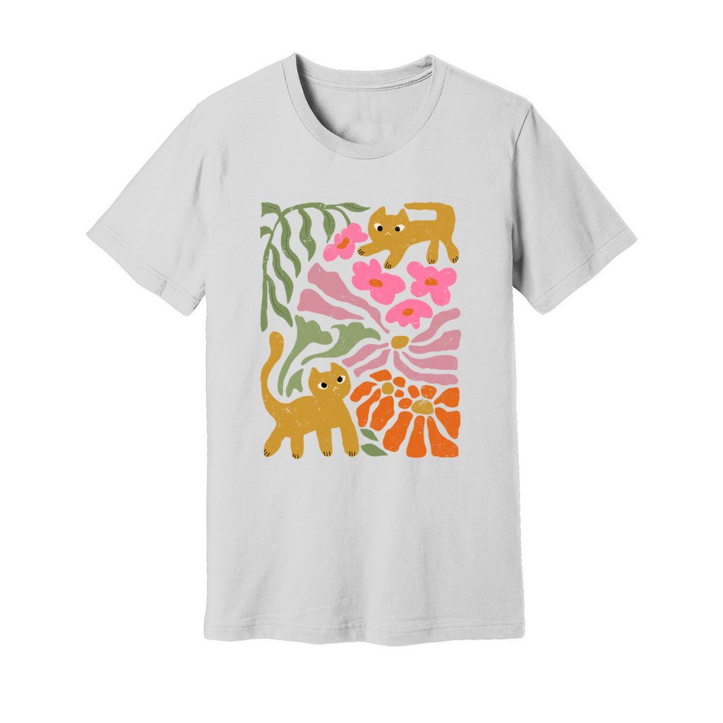 Cats And Flowers T-Shirt - Rue Mentana