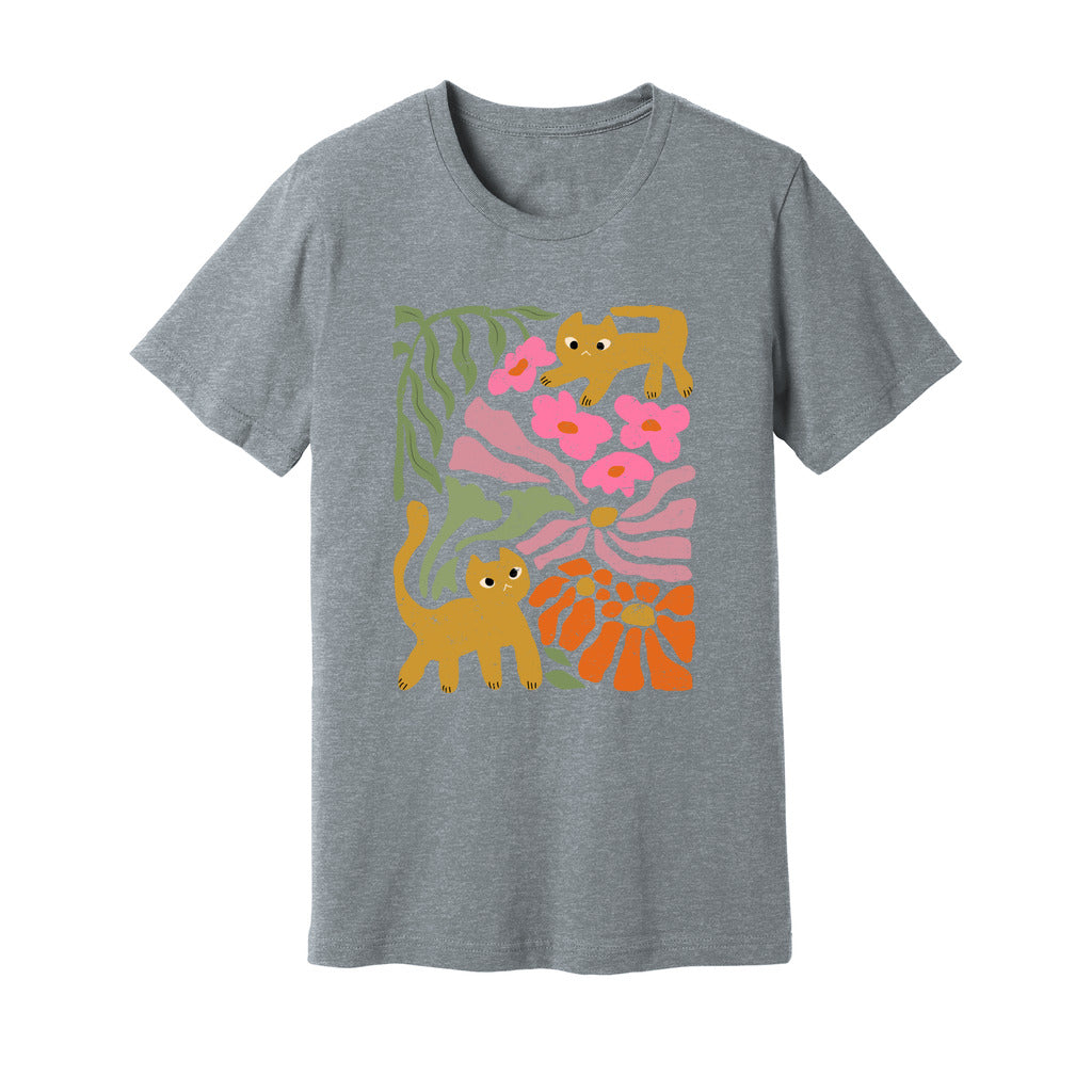 Cats And Flowers T-Shirt - Rue Mentana
