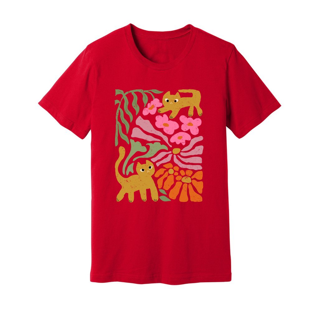 Cats And Flowers T-Shirt - Rue Mentana