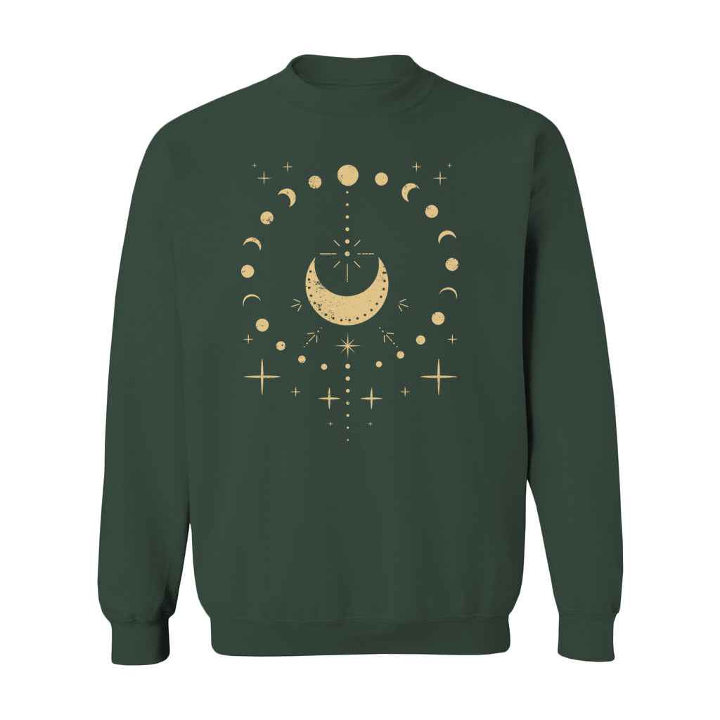 Night Sky Moon and Stars Sweatshirt