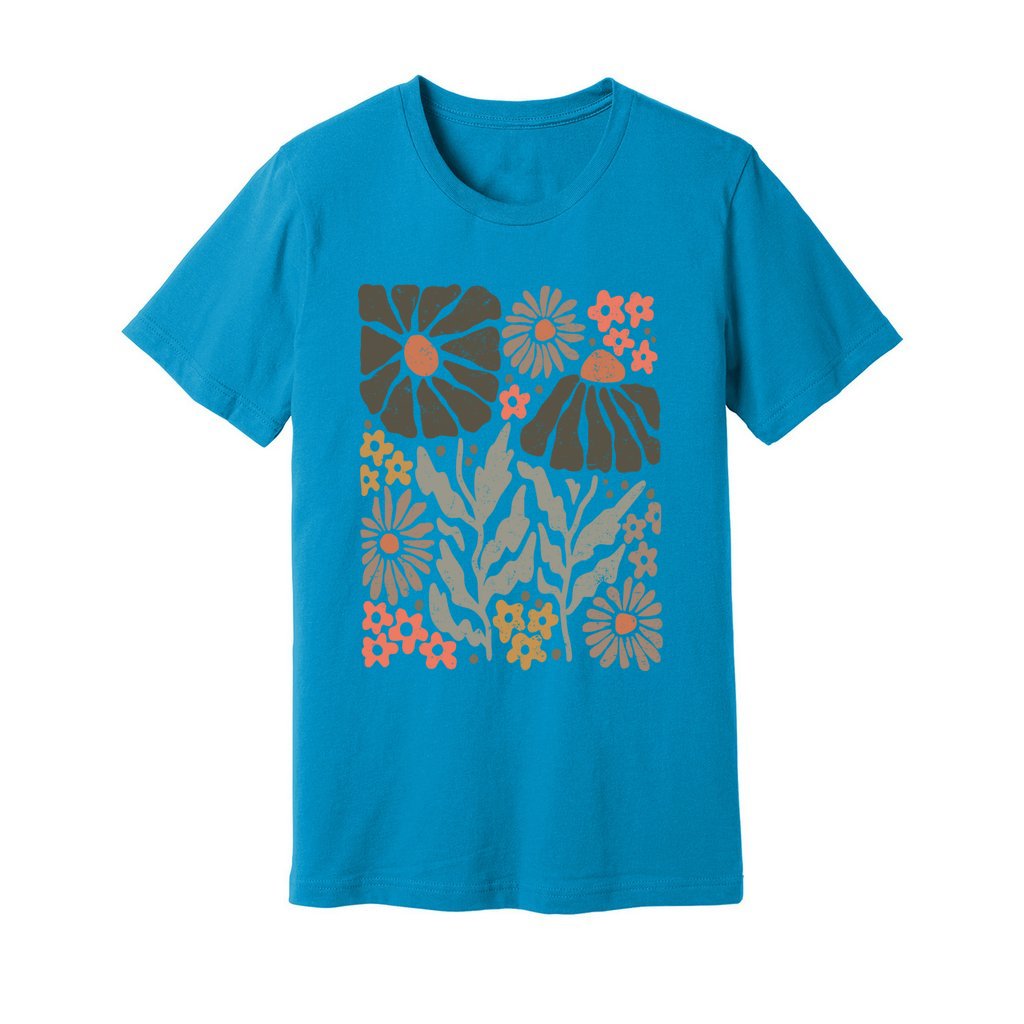 Boho Abstract Flowers T-Shirt - Rue Mentana