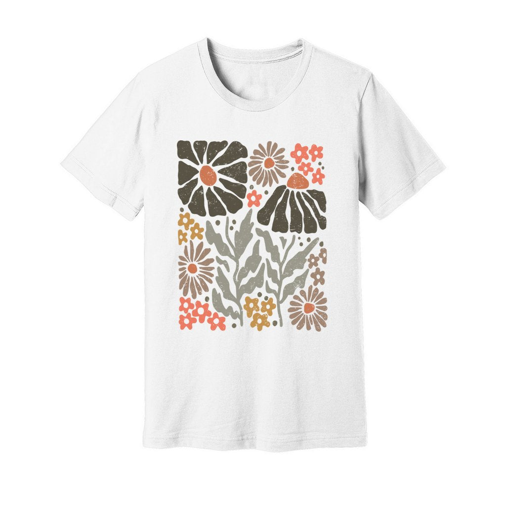 Boho Abstract Flowers T-Shirt - Rue Mentana