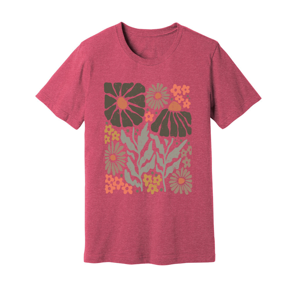 Boho Abstract Flowers T-Shirt - Rue Mentana