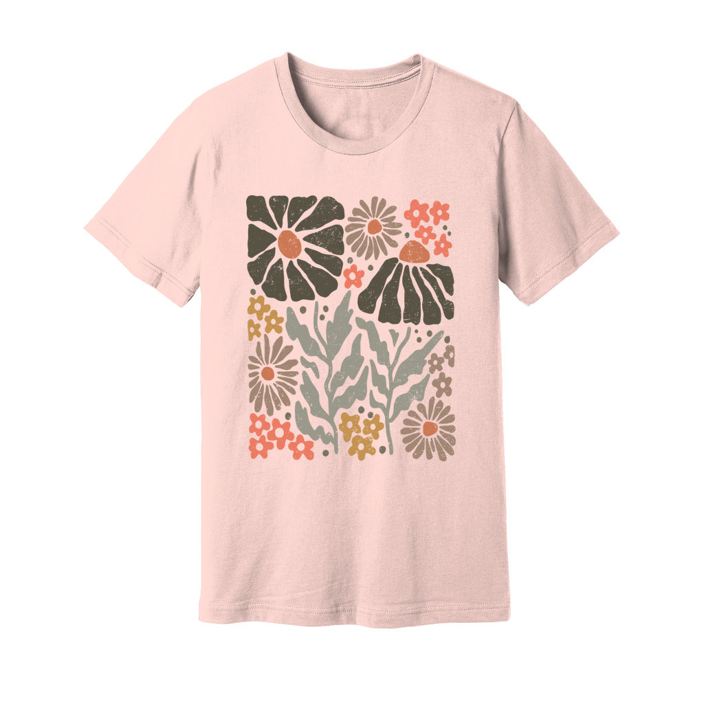 Boho Abstract Flowers T-Shirt - Rue Mentana
