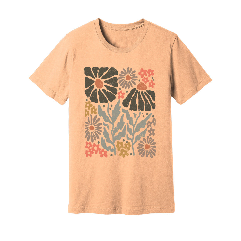Boho Abstract Flowers T-Shirt - Rue Mentana