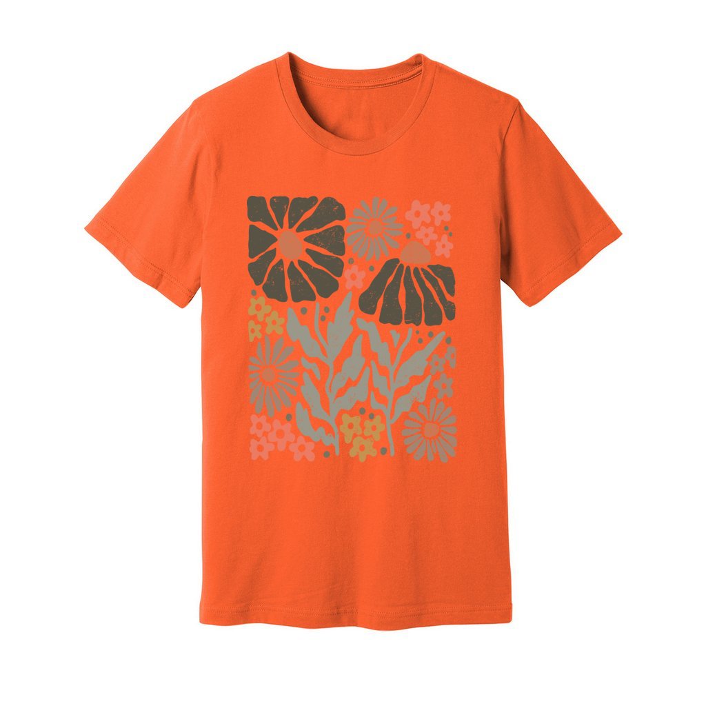 Boho Abstract Flowers T-Shirt - Rue Mentana