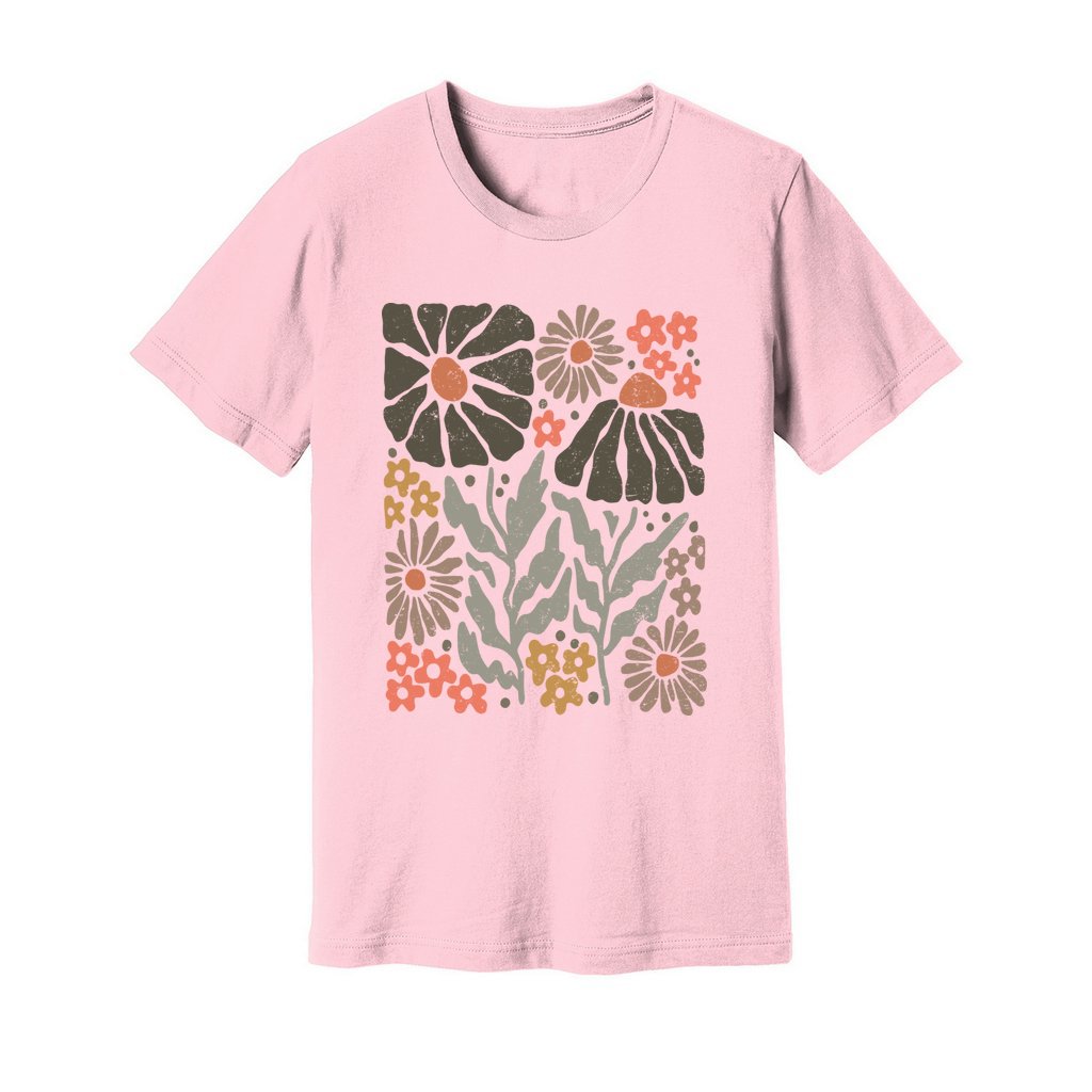 Boho Abstract Flowers T-Shirt - Rue Mentana