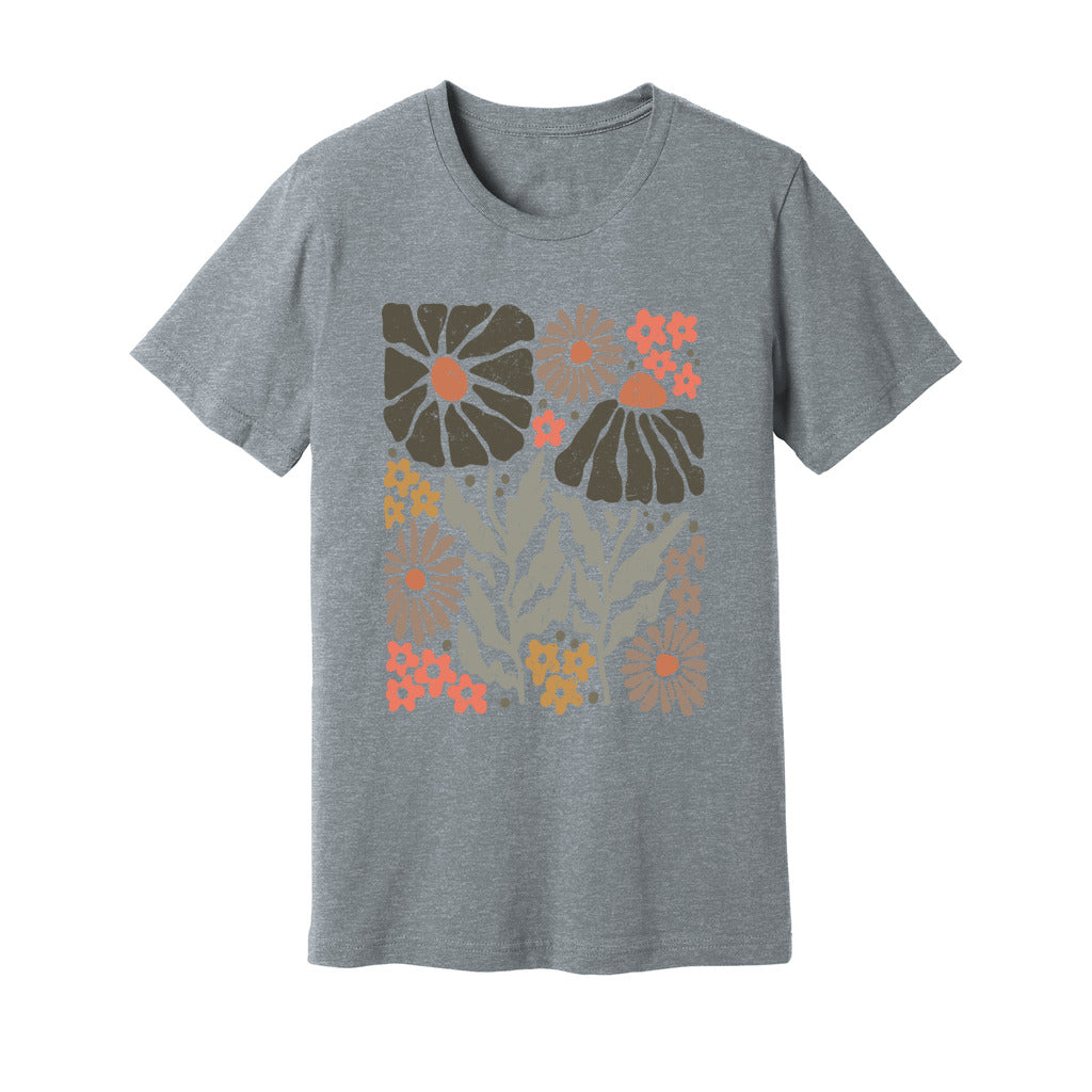 Boho Abstract Flowers T-Shirt - Rue Mentana