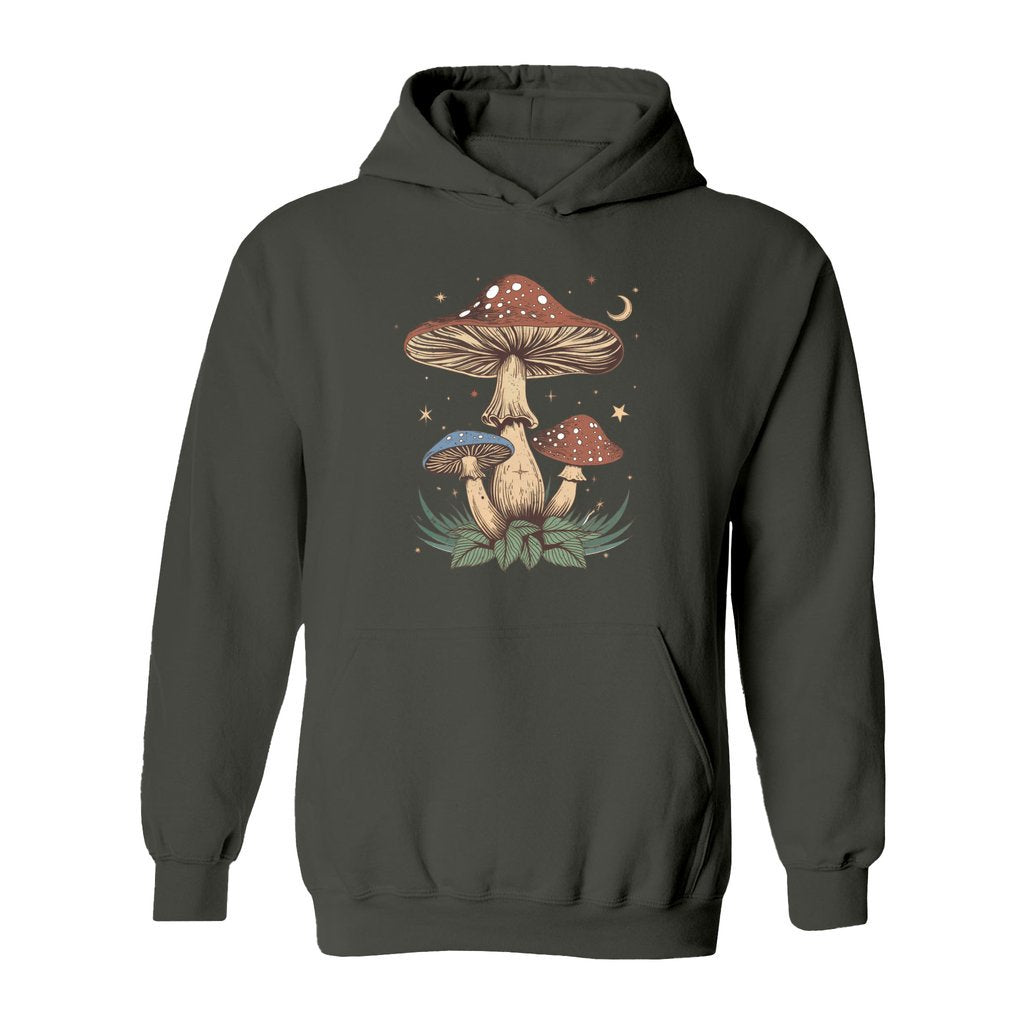 Retro Hippie Mushrooms Hoodie - Rue Mentana