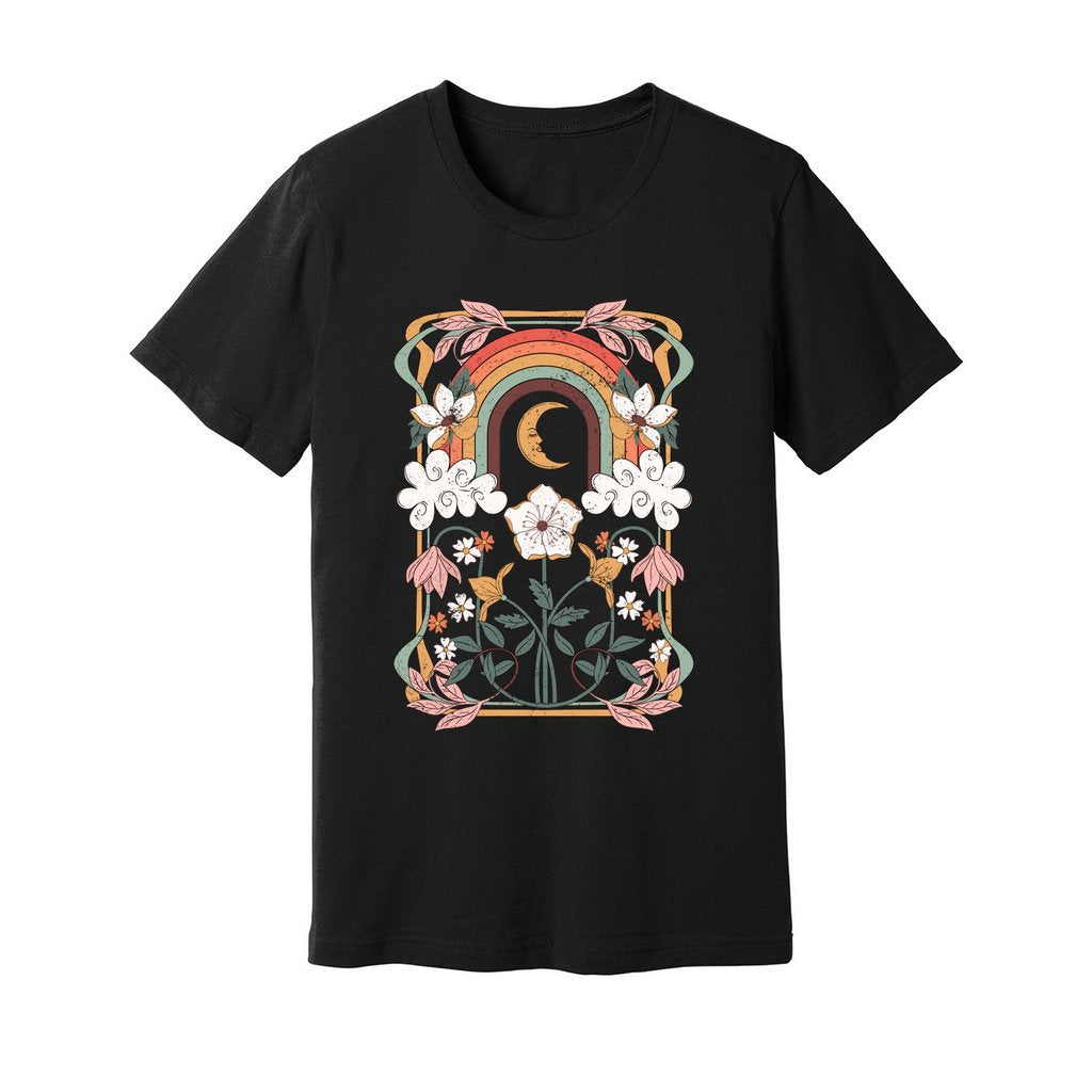Art Nouveau Floral Rainbow T-Shirt - Rue Mentana