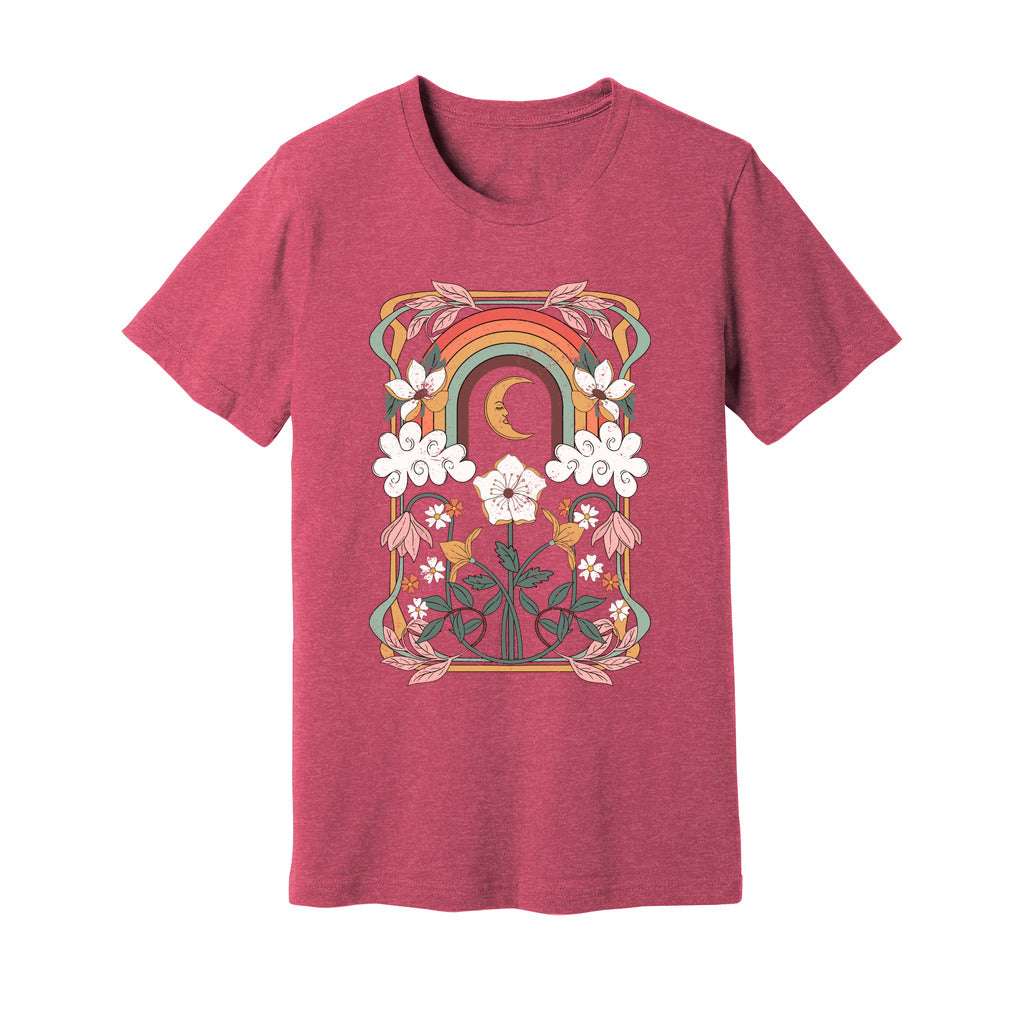 Art Nouveau Floral Rainbow T-Shirt - Rue Mentana
