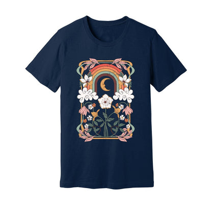 Art Nouveau Floral Rainbow T-Shirt - Rue Mentana