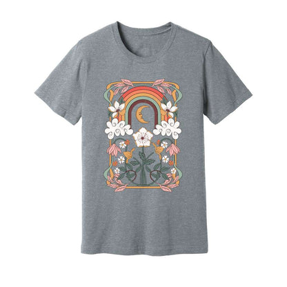 Art Nouveau Floral Rainbow T-Shirt - Rue Mentana