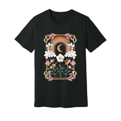 Art Nouveau Floral Rainbow T-Shirt - Rue Mentana
