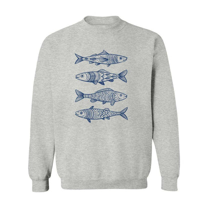 Boho Fish Pattern Sweatshirt - Rue Mentana