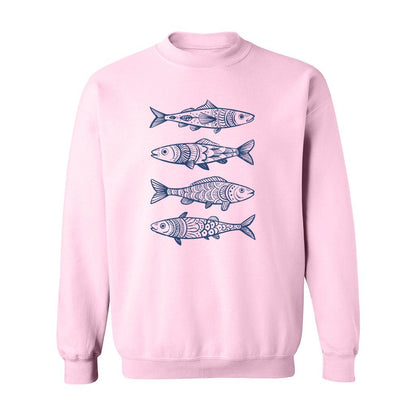 Boho Fish Pattern Sweatshirt - Rue Mentana