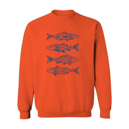 Boho Fish Pattern Sweatshirt - Rue Mentana