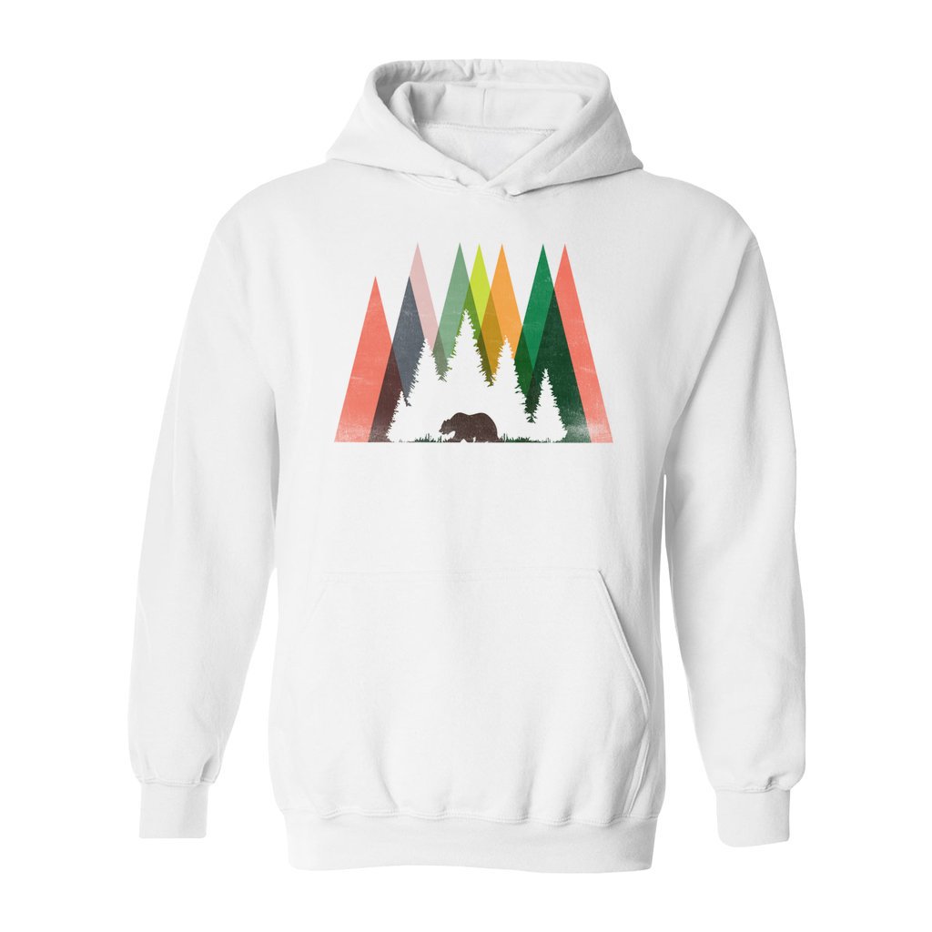 Geometric Mountain Bear Hoodie - Rue Mentana