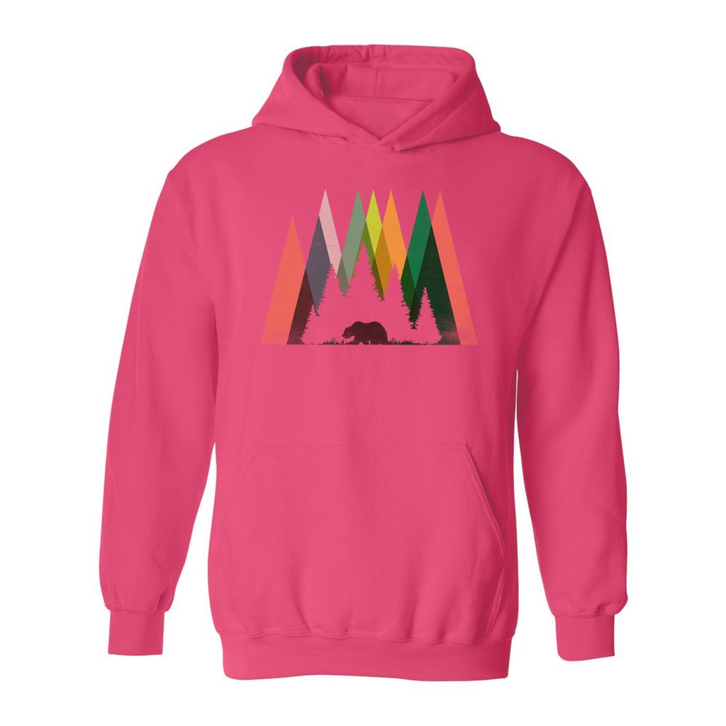 Geometric Mountain Bear Hoodie - Rue Mentana