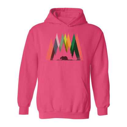 Geometric Mountain Bear Hoodie - Rue Mentana