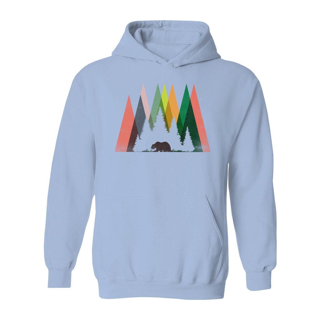 Geometric Mountain Bear Hoodie - Rue Mentana