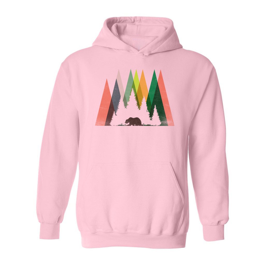 Geometric Mountain Bear Hoodie - Rue Mentana